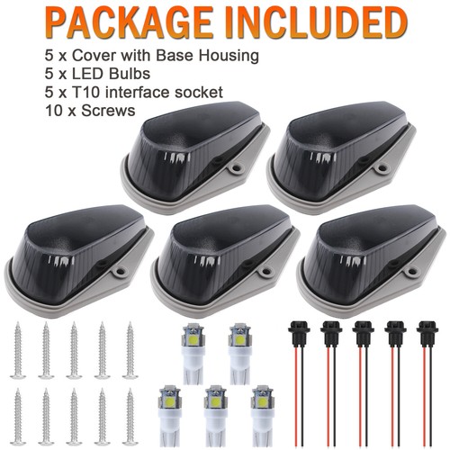 Amber/Smoke Roof Top Cab Marker Lights for Ford F-250 F-350 Pickup 1975-1995 - Picture 17 of 108