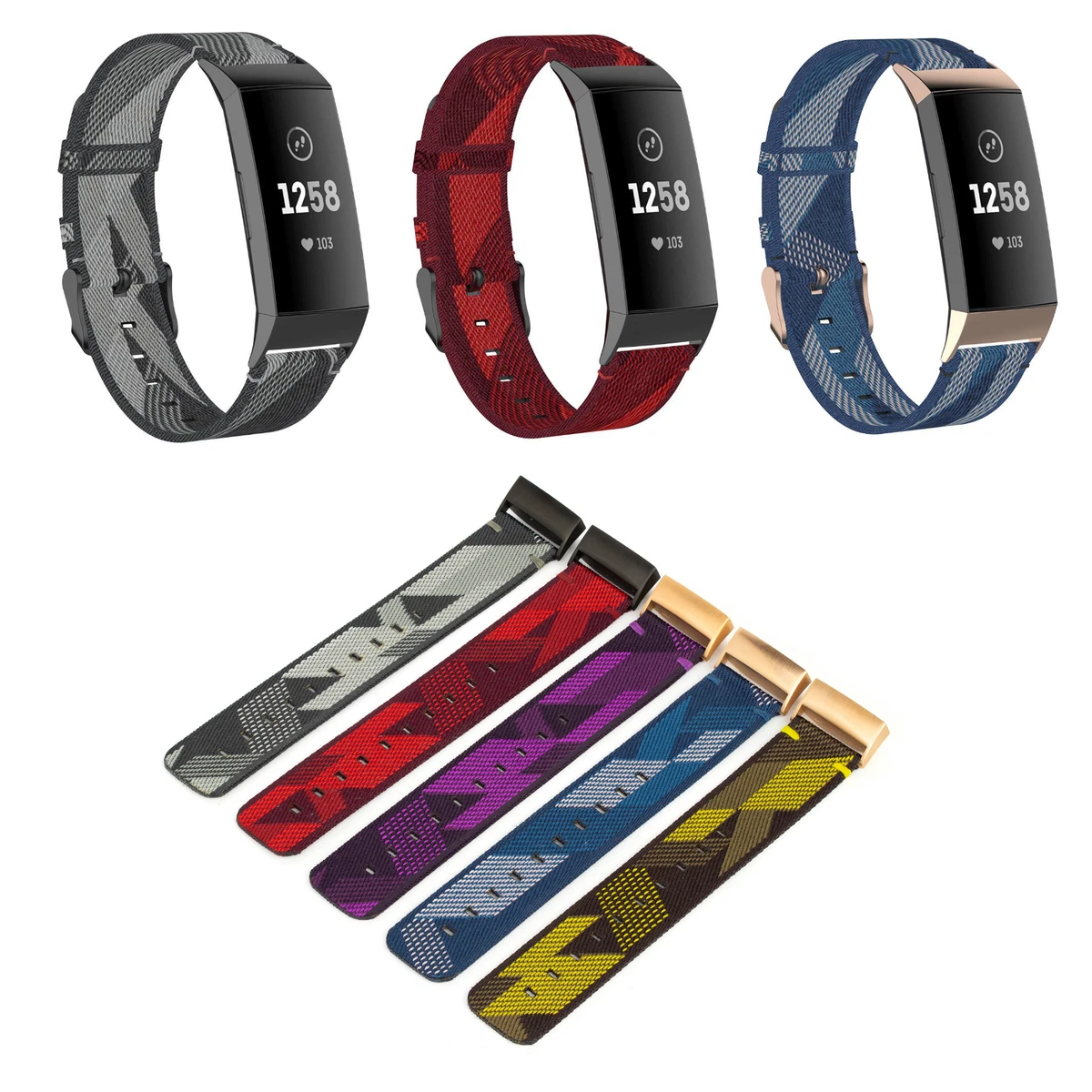 AK Ersatzarmband Für Fitbit Charge 3/4 - Verstellbar In 10 Farben