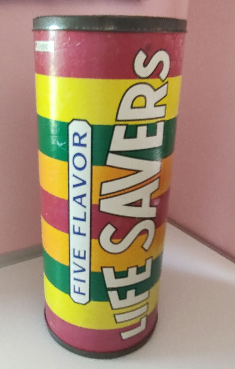 ラスタカラーディスプレイ ライフセーバー キャンディ ビンテージBOX Vintage LIFE SAVERS Five Flavor Huge Can Display 1964 Advertising