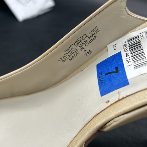 Nine West Womens Beige Furgus Sling Back Heels Size 7M - Picture 8 of 10