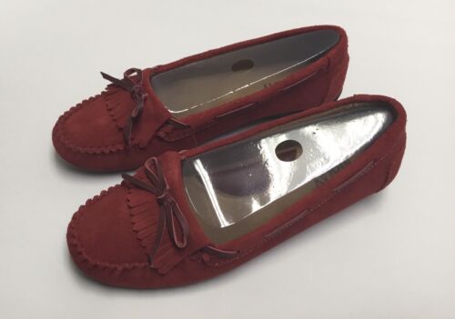 Array Womens Bismark RED SUEDE LEATHER Penny Loafers Shoes 8.5 M ~BRAND NEW! - Picture 3 of 6
