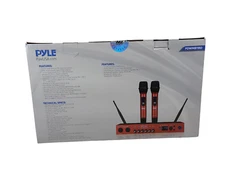 Pyle UHF Wireless Microphone System - Portable Digital Audio w/Bluetooth, 2 Mic
