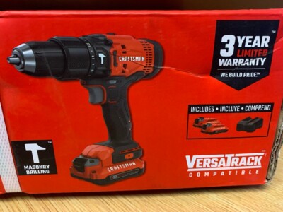 Variable Speed Lowes Craftsman Hammer Drill CRAFTSMAN V20 1/2-in