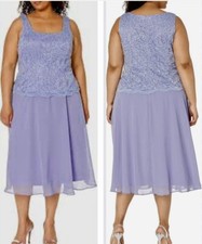 ALEX EVENINGS MOTHER OF THE BRIDE/GROOM LILAC LACE 2 PIECE SKIRT SET Sz.2X NWT