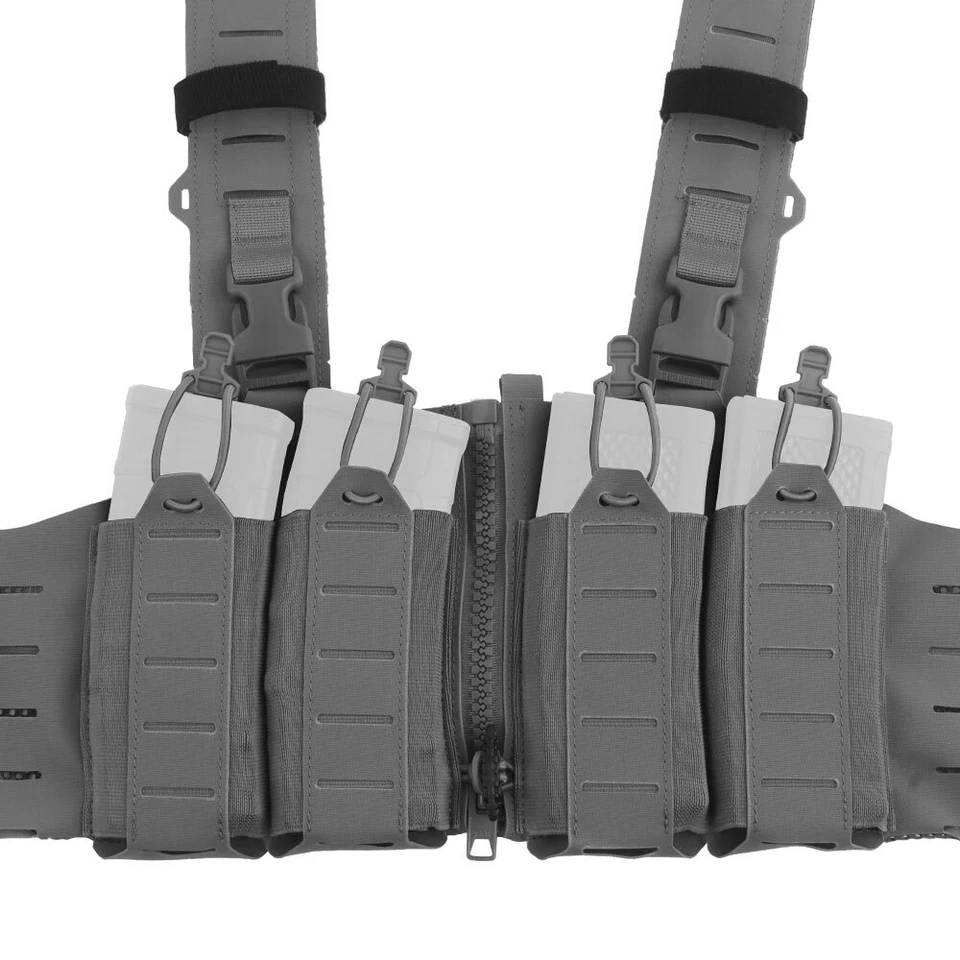 WoSporT Tactical Lightweight SF Style Chest Rig with Magazine Pouch Hunting Camo - Image 3 of 4
