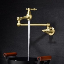 Brushed Gold,Pot Filler Faucet Wall Mount for Kitchen