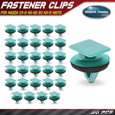 30Pcs 11.7mm Nylon Rocker Panel Moulding Retainer Clips w/ Sealer for Mazda CX-3