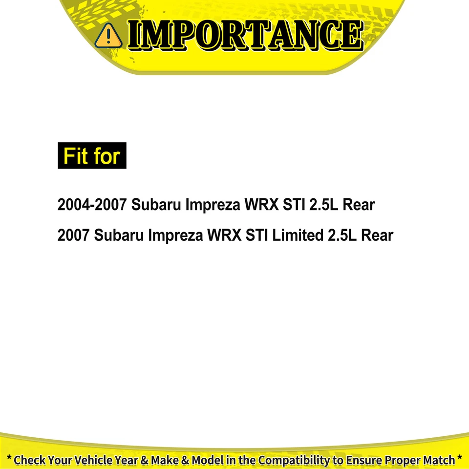 Conjunto de eje de junta de eje trasero CV para Subaru Impreza WRX STI 2004-2007 Foto 2 de 4