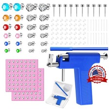 Kit De Piercing Para Orejas Pistola De Hacer Aretes Oreja Maquina Perforar Oidos