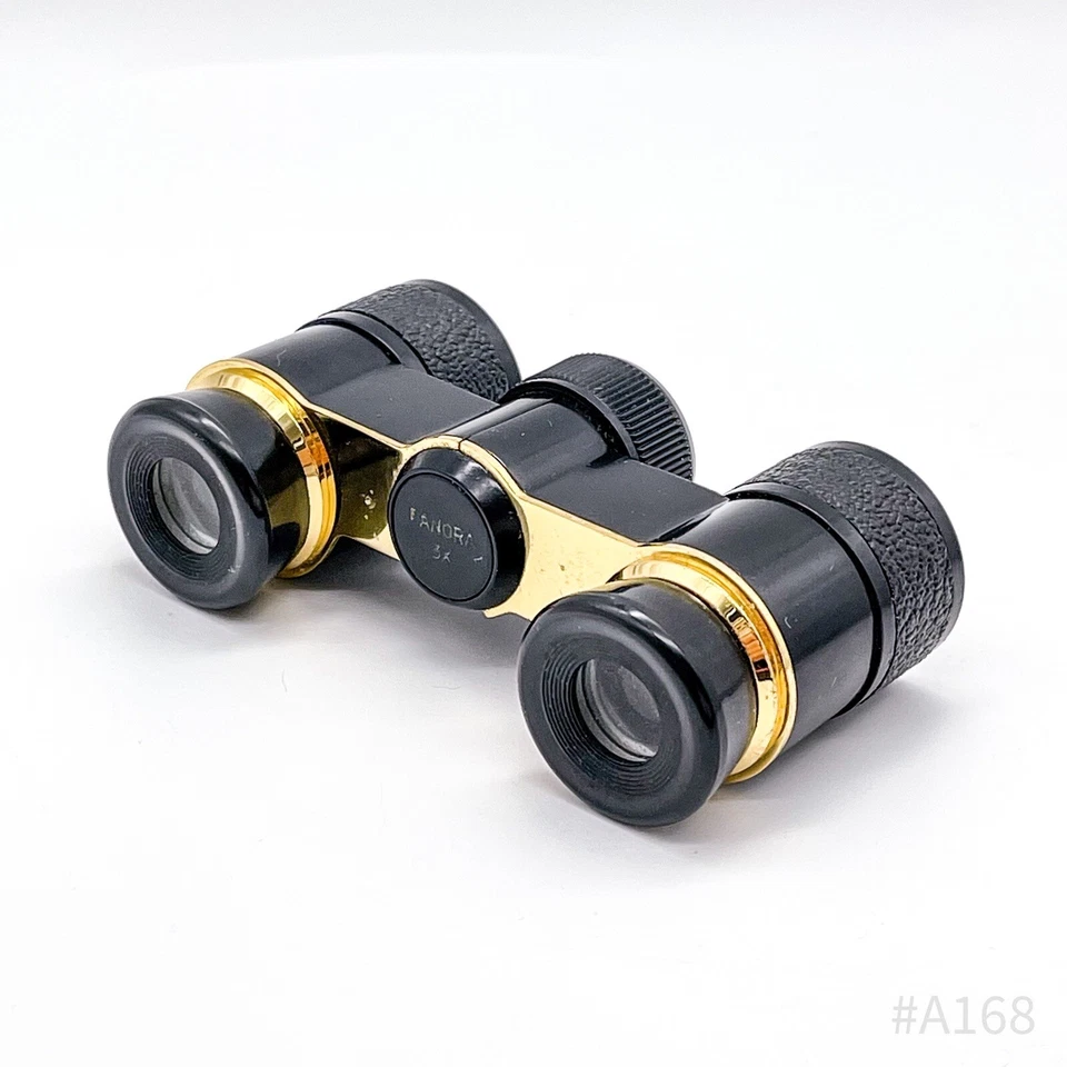 Vintage PANORA J-B208 3x Opernglas Theaterglas - Schwarz/Gold 9x5,5cm - Bild 2 von 4