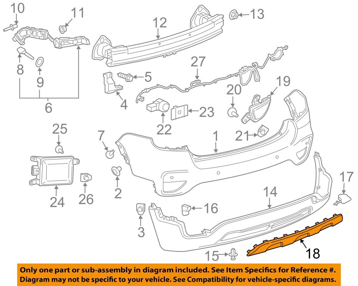 GM OEM 17-20 Trax Rear Bumper Bumper Components-Skid Plate