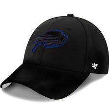 New NFL Authentic Buffalo Bills 47' Brand MVP Logo On Black Curved Bill Hat