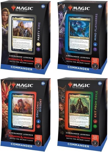 Magic The Gathering Battle For Baldur's Gate ENGLISH Commander Deck Set of 4 x1