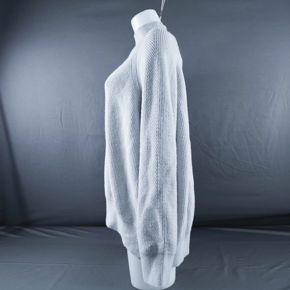 Suéter Forever 21 para mujer Plus 3X gris holgado de gran tamaño cuello falso mínimo acogedor Foto 3 de 4