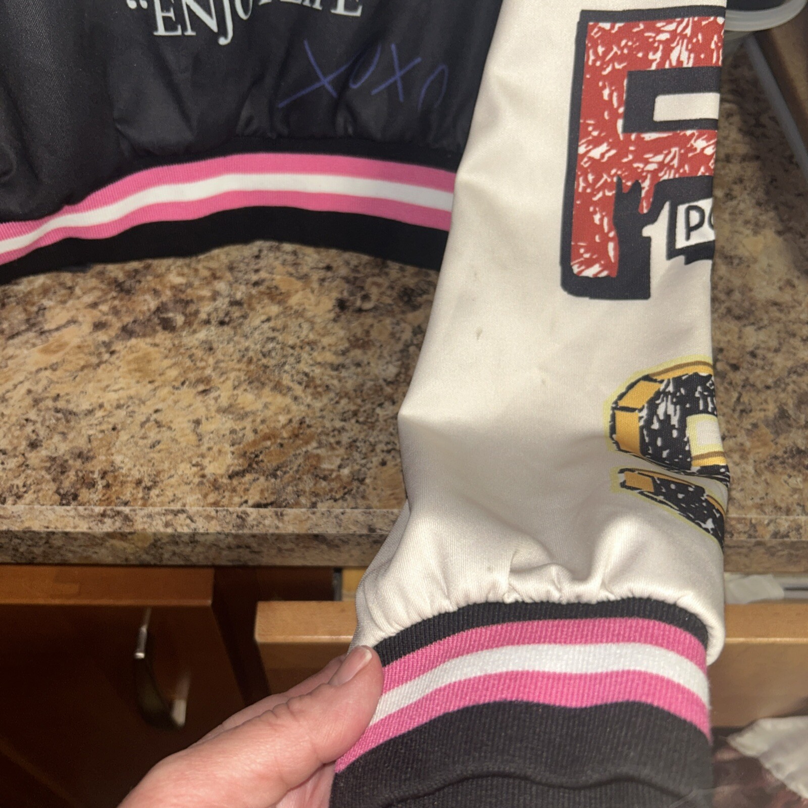 First Row Multi Patch Varsity Bomber Jacket “Keep… - image 10