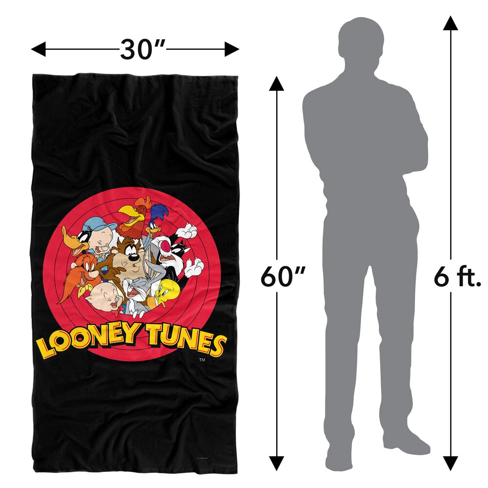 Looney Tunes Beach Towel, 30"x60" Logo Group Beach Towel