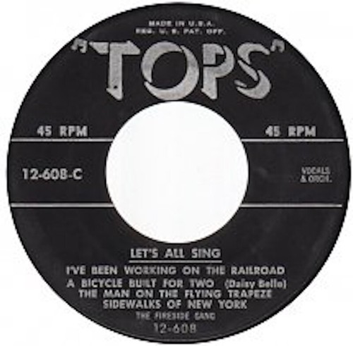 TOPS VTG 2 Extended Play 45 RPMs Let's All Sing w/Lyrics - Picture 9 of 10