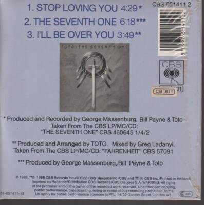 洋楽 TOTO stop loving you 3 inch CD 8cm TOTO stop loving you 3 inch CD 8cm