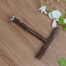 1pc Bird Stand Rack T Shape Portable Parrot Branch Perches for Parrot