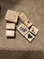 Stampin Up Set Of 8 Mounted Rubber Stamps Love  Friendship