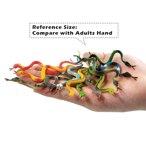 12 Stck. Simulation Mini Schlange Reptil Tier Miniatur Kunst Spielzeug Figur Puppe - Bild 6 von 6
