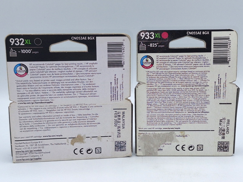 4x Original HP 932XL + 933XL Druckerpatronen Schwarz + Dreifarbig - NEU MHD 2020 - Bild 3 von 4
