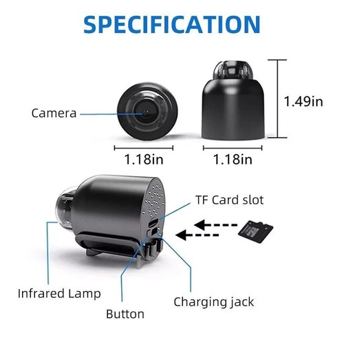 2pcs Mini Wifi Wireless IP Surveillan Cam 1080P HD Security Cam Network Monitor - Picture 4 of 11