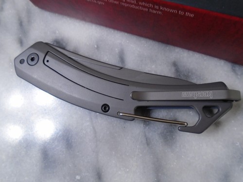 Kershaw Reverb XL Pocket Knife Carbon Fiber G10 8Cr13MoV 1225 Carabiner 7.4" OA - Picture 3 of 17