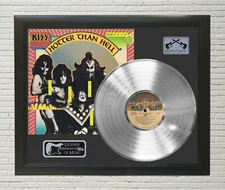 KISS Framed Black wood Legends Of Music Platinum LP Record Display 3