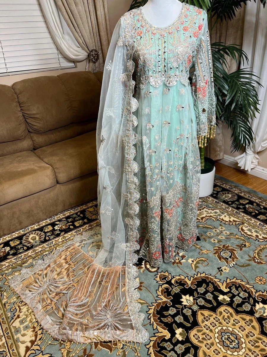 Pakistani Indian wedding dresses designer collection Long Maxi eid