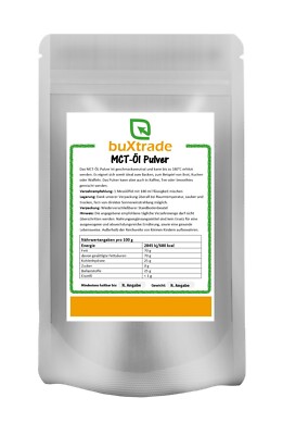 2x 1 kg | MCT-Öl Pulver | Pulver | MCT | Oel | Geschmacksneutral | Buxtrade