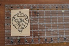 STAMPS IN MOTION Ornament Rose Christmas Wood Rubber Stamp R