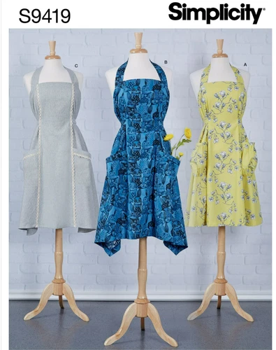 Simplicity 9419 Misses Apron Sewing Pattern (3 Styles)  Sz. 6-24 *NEW*