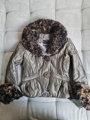 Elegante Damen Jacke mit Echtpelz. Gr -S. NEU