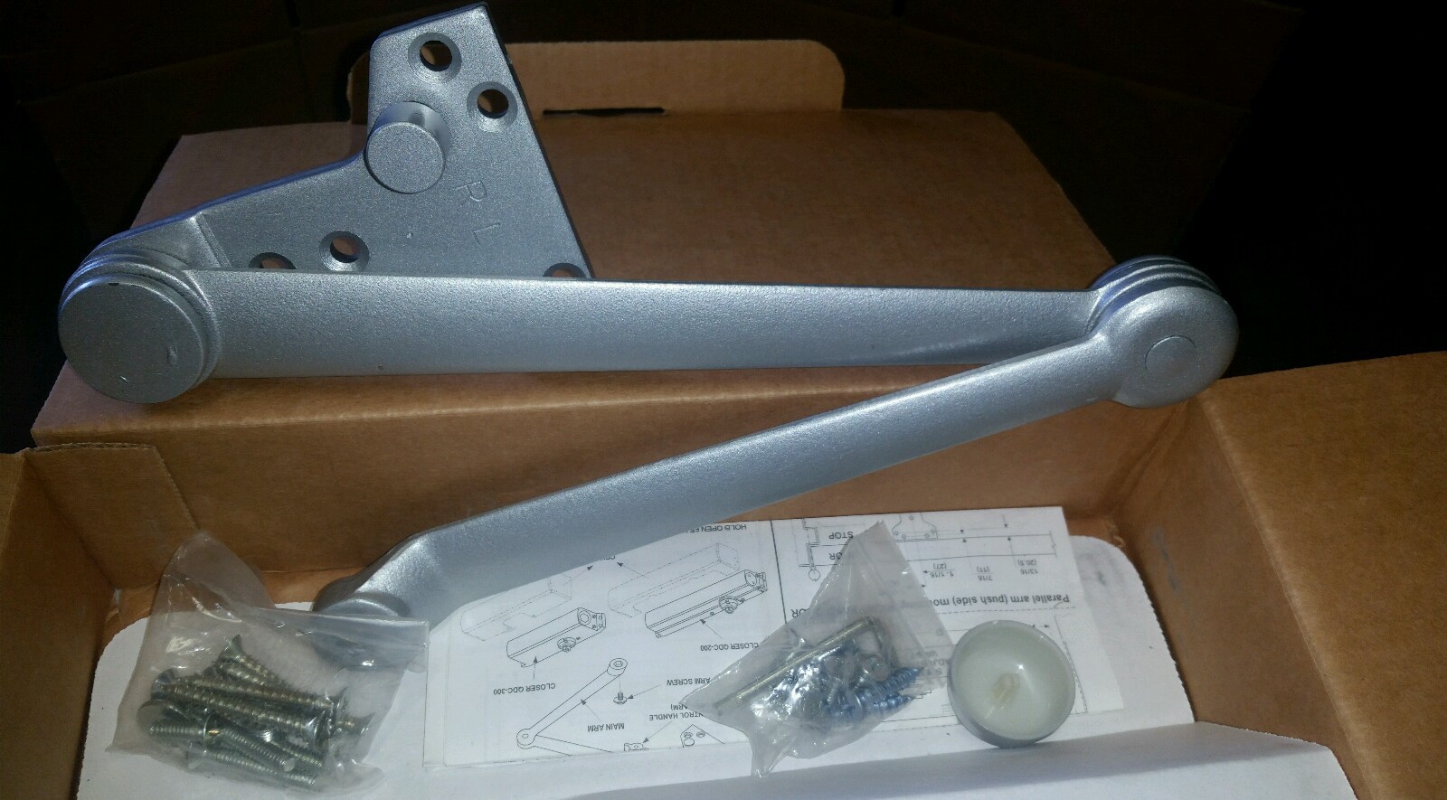 K2 Commercial Qdc213 F 689 Door Closer Dead Stop L 12 in Black