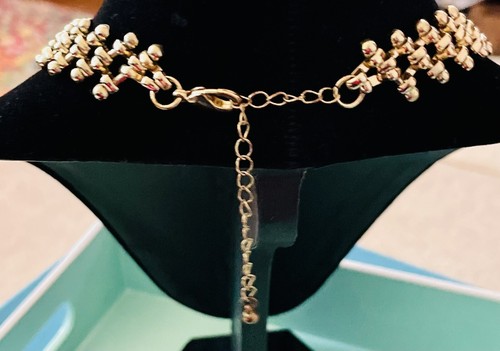 FREE PRESS Brand CHIC Metal Woven Choker Style Linked NECKLACE Ships Out Quickly - Picture 6 of 10