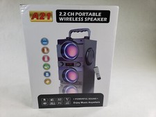 60W 80W Peak Portable Bluetooth Speaker with Double Subwoofer Heavy Bass