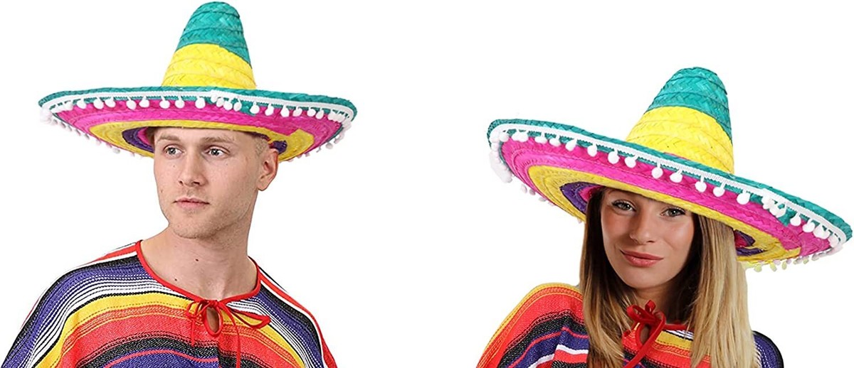 Chapeau Mexicain Sombrero Grand Bord Pour Festivals - Costume Flamenco Et Cosplay Homme Femme
