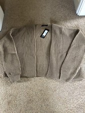 Image of I Saw It First Mocha Open Front Cardigan Size Medium BNWT