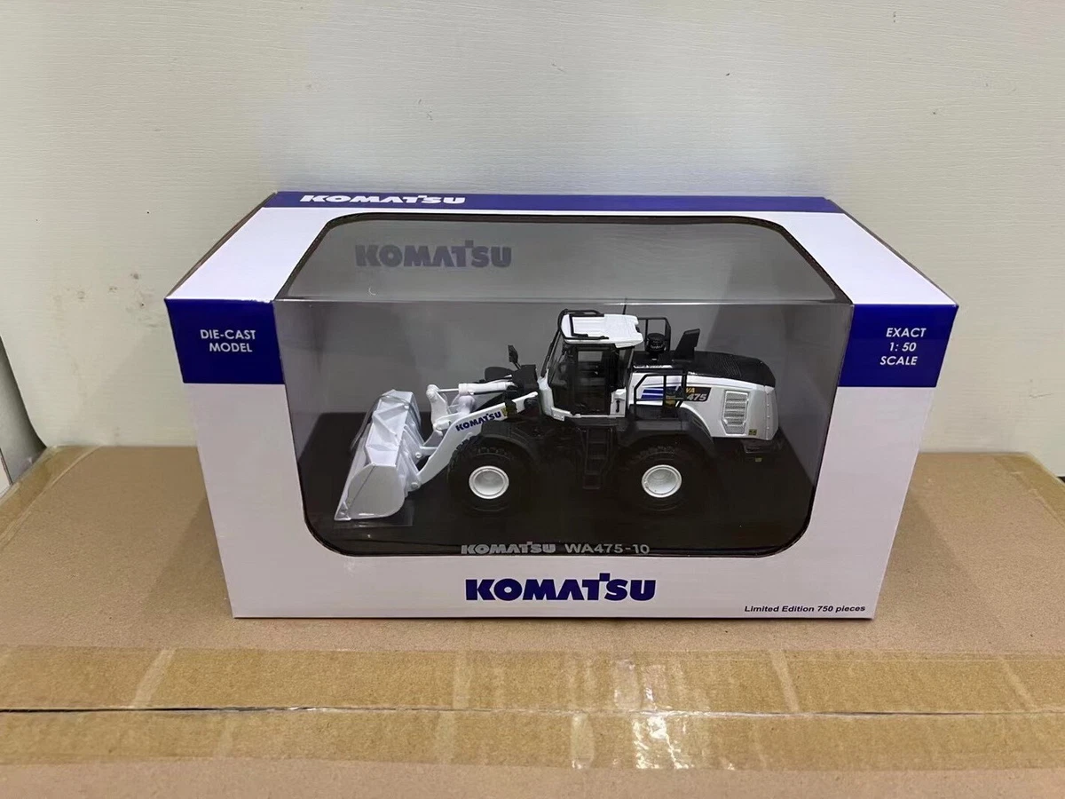 UH 1/50 Scale Komatsu WA475-10 Wheel Loader White DieCast