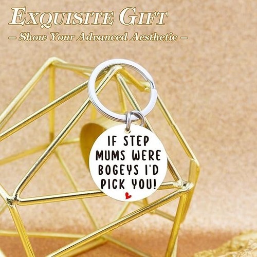 Gifts Step Mom Christmas Best Keychain Gifts Bouns Mom Funny Mothers Day - Picture 3 of 6