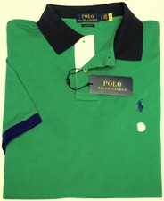 Polo Ralph Lauren Short Sleeve Shirt Green Classic Fit Mesh Banded $110