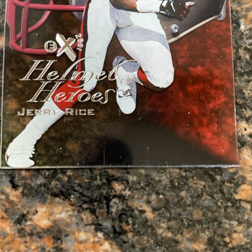 Jerry Rice 1998 Skybox EX-2001 CASCO HEROES inserto #5 acetato fustellato - Foto 2 di 3