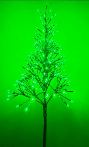42" GREEN LIGHTED LED WIRE TREE Blinking with STAR Christmas NEW SD94761 - Picture 3 of 4
