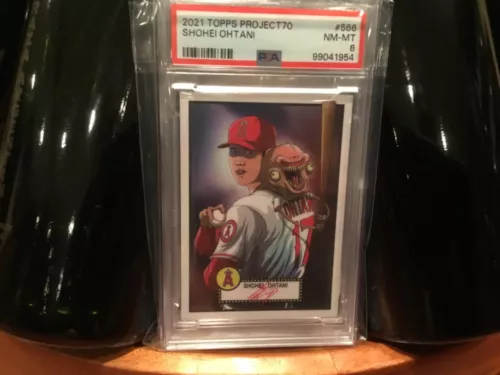 2021 Topps Project 70 Shohei Ohtani Angels by Alex Pardee #566 PSA NM-MT 8