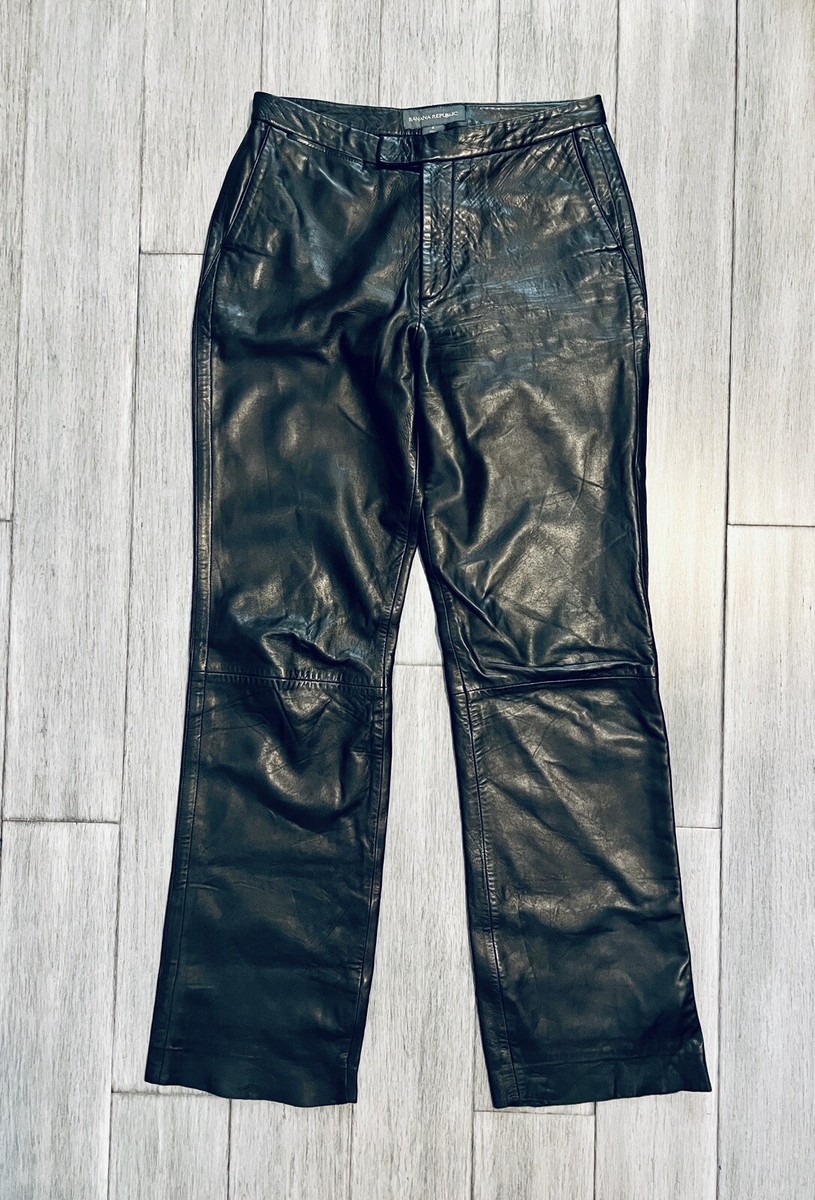 VINTAGE Banana Republic Genuine Leather Pants Women's, Size