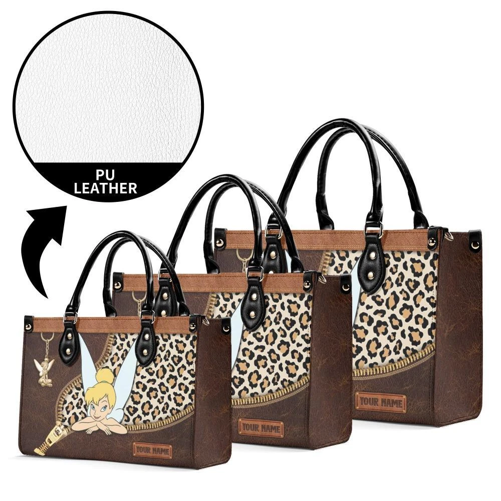 Tinkerbell Cartoon Women Leather Handbag