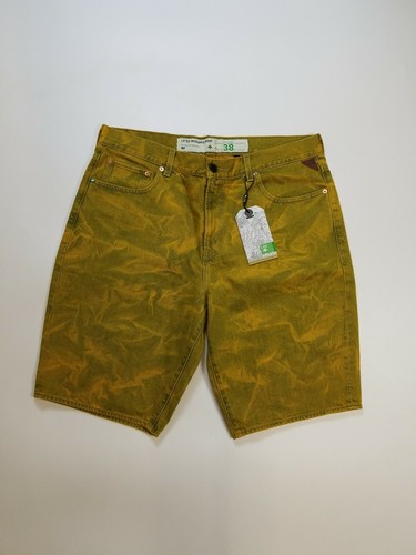 Lifted Research Group 100% AUTHENTIC MULTICOLORED DENIM SHORTS Dirty Mustard - Picture 2 of 11
