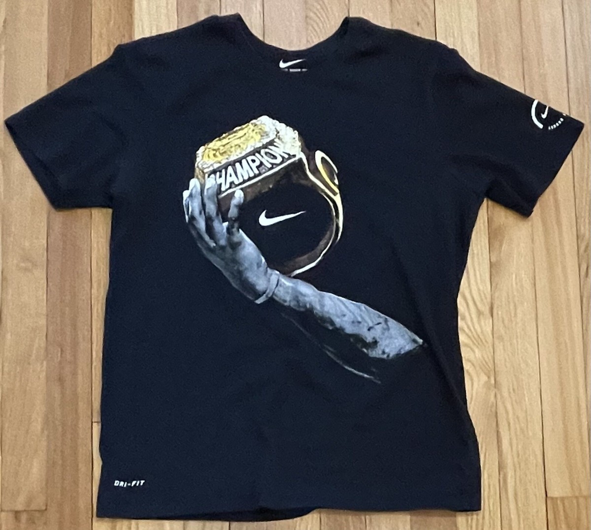 Nike Dri-Fit LeBron James Championship Ring Black T-Shirt size