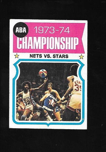 1974-75 ABA Championship Nets vs. Stars #249 Basketball Trading Cards NBA